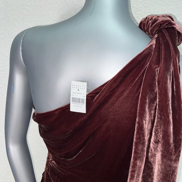 Ulla Johnson One-Shoulder Velvet Dress in Rich Brown Velvet BNWT - Picture 5 of 7